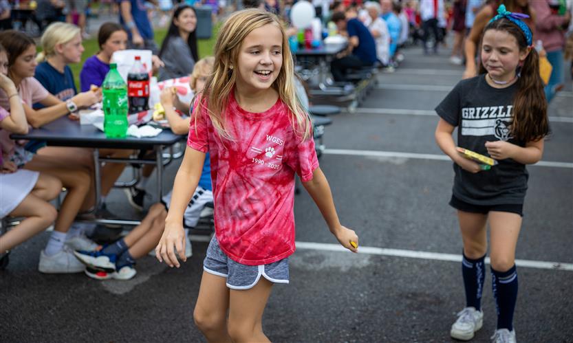 A girl dances
